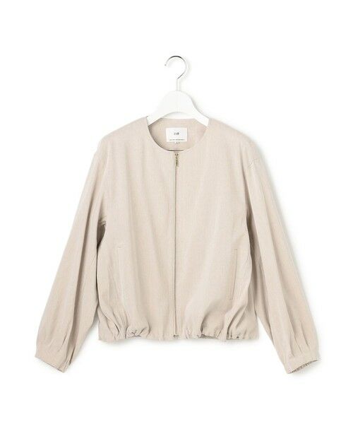 L size ONWARD(大きいサイズ) / エルサイズオンワード その他アウター | リネンレーヨンストレッチ ノーカラー ブルゾン | 詳細9