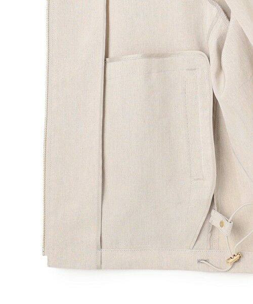 L size ONWARD(大きいサイズ) / エルサイズオンワード その他アウター | リネンレーヨンストレッチ ノーカラー ブルゾン | 詳細10
