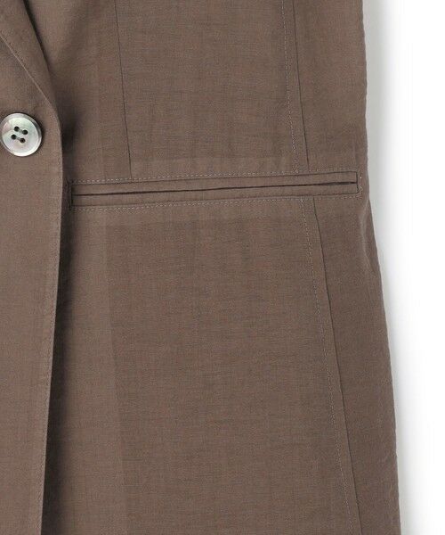 L size ONWARD(大きいサイズ) / エルサイズオンワード その他アウター | 【見上愛さん着用】ナイロンコットンシアーボイル ダブルジャケット | 詳細16