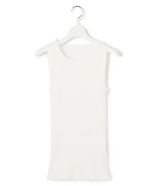 L size ONWARD(大きいサイズ) / エルサイズオンワード タンクトップ | オーガニックリブ タンクトップ（オフホワイト）