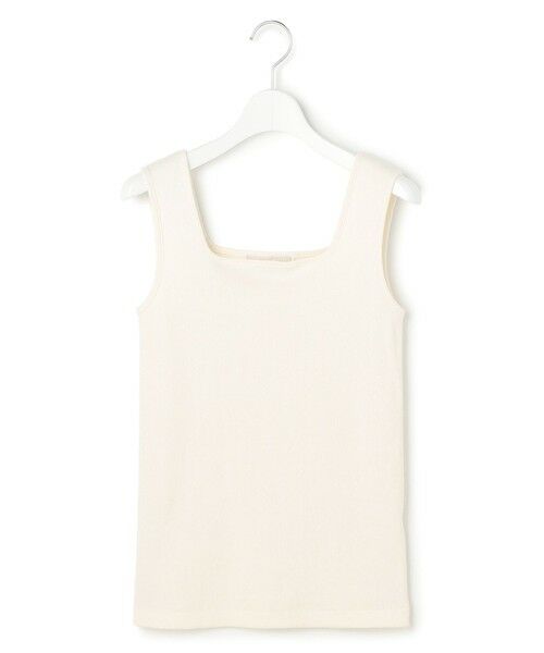 L size ONWARD(大きいサイズ) / エルサイズオンワード タンクトップ | 【WEB限定カラーあり】 ブロードステッチリブ タンクトップ（オフホワイトラメ）