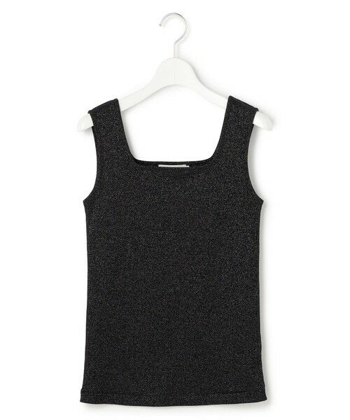 L size ONWARD(大きいサイズ) / エルサイズオンワード タンクトップ | 【WEB限定カラーあり】 ブロードステッチリブ タンクトップ（ブラックラメ）