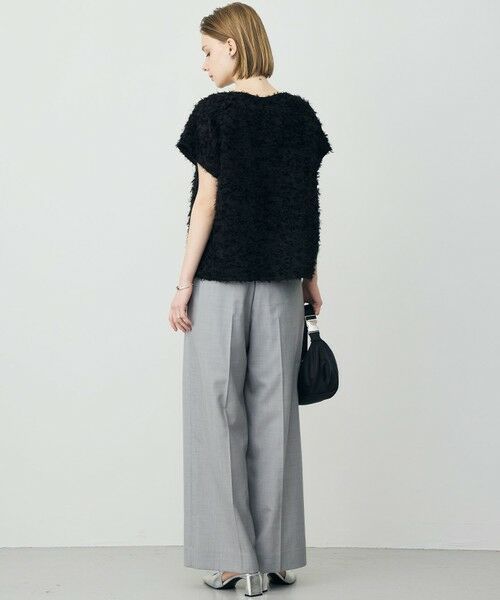 L size ONWARD(大きいサイズ) / エルサイズオンワード カットソー | シアーカットジャガード Vネックトップス | 詳細2