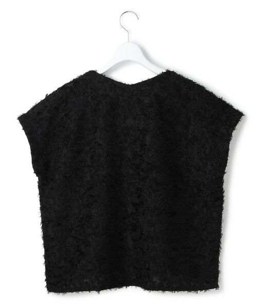 L size ONWARD(大きいサイズ) / エルサイズオンワード カットソー | シアーカットジャガード Vネックトップス | 詳細4