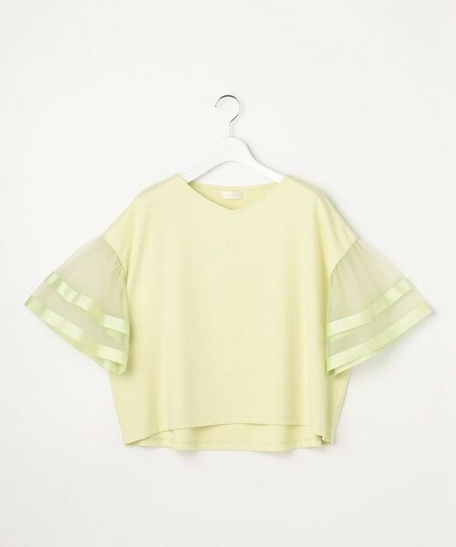 L size ONWARD(大きいサイズ) / エルサイズオンワード カットソー | ゆるVネックチュールフリル袖 プルオーバー | 詳細18