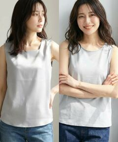 L size ONWARD(大きいサイズ) / エルサイズオンワード タンクトップ | 【2WAY】サテン タンクトップ