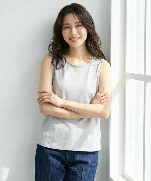 L size ONWARD(大きいサイズ) / エルサイズオンワード タンクトップ | 【2WAY】サテン タンクトップ | 詳細5