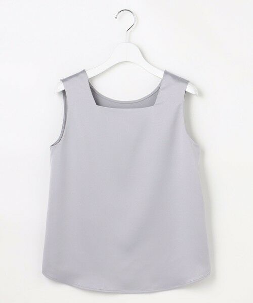 L size ONWARD(大きいサイズ) / エルサイズオンワード タンクトップ | 【2WAY】サテン タンクトップ | 詳細6