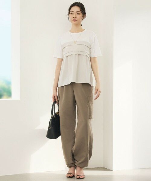 L size ONWARD(大きいサイズ) / エルサイズオンワード カットソー | 【カタログ掲載】ビスチェコンビ Tシャツ | 詳細3