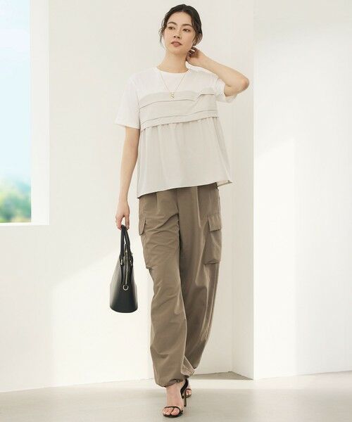 L size ONWARD(大きいサイズ) / エルサイズオンワード カットソー | 【カタログ掲載】ビスチェコンビ Tシャツ | 詳細4