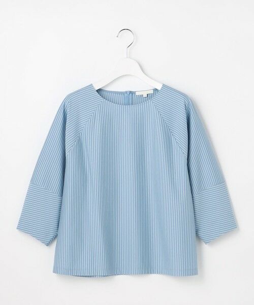 L size ONWARD(大きいサイズ) / エルサイズオンワード カットソー | ストライプコットンタイプライター | 詳細6