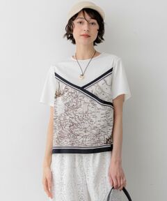 L size ONWARD(大きいサイズ) / エルサイズオンワード カットソー | 【一部予約】スカーフコンビジャージー カットソー