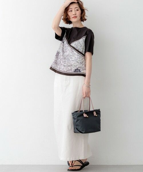 L size ONWARD(大きいサイズ) / エルサイズオンワード カットソー | 【一部予約】スカーフコンビジャージー カットソー | 詳細18