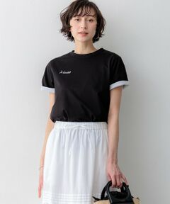 L size ONWARD(大きいサイズ) / エルサイズオンワード カットソー | バック刺繍 メッセージロゴ Tシャツ