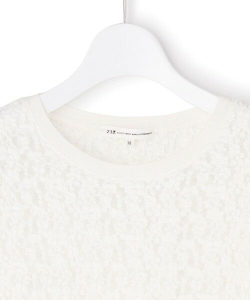 L size ONWARD(大きいサイズ) / エルサイズオンワード カットソー | リンクルレースジャージー 5分袖 TEE | 詳細9