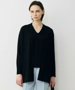 L size ONWARD(大きいサイズ) / エルサイズオンワード カーディガン・ボレロ | シンセティックハイゲージ ロングカーディガン