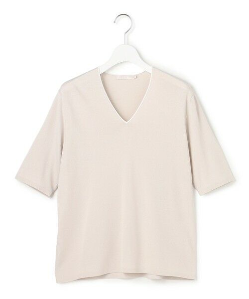 L size ONWARD(大きいサイズ) / エルサイズオンワード ニット・セーター | 【WEB限定カラーあり】 シンセティックハイゲージ 半袖Vネックニット | 詳細7