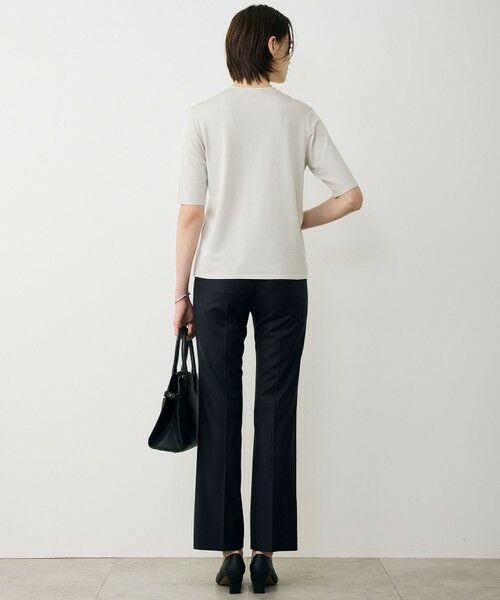 L size ONWARD(大きいサイズ) / エルサイズオンワード ニット・セーター | 【WEB限定カラーあり】 シンセティックハイゲージ 半袖Vネックニット | 詳細5