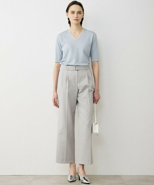 L size ONWARD(大きいサイズ) / エルサイズオンワード ニット・セーター | 【WEB限定カラーあり】 シンセティックハイゲージ 半袖Vネックニット | 詳細17