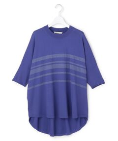 L size ONWARD(大きいサイズ) / エルサイズオンワード ニット・セーター | VIS/NYハイゲージランダムボーダー 半袖ニット