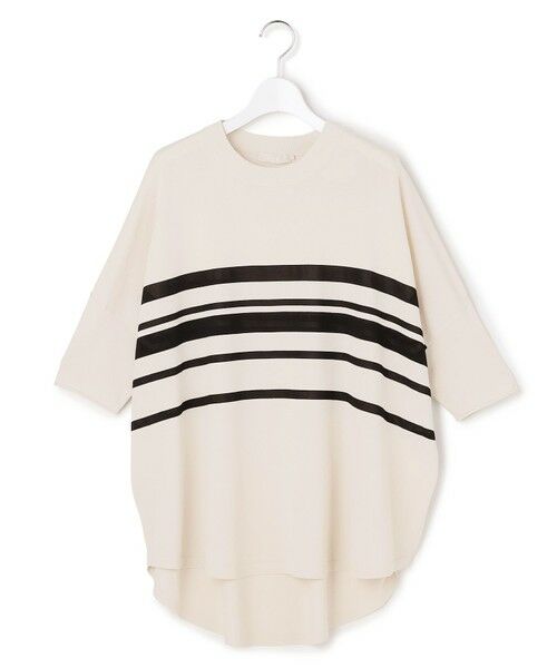 L size ONWARD(大きいサイズ) / エルサイズオンワード ニット・セーター | VIS/NYハイゲージランダムボーダー 半袖ニット | 詳細3