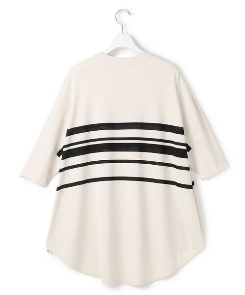 L size ONWARD(大きいサイズ) / エルサイズオンワード ニット・セーター | VIS/NYハイゲージランダムボーダー 半袖ニット | 詳細4