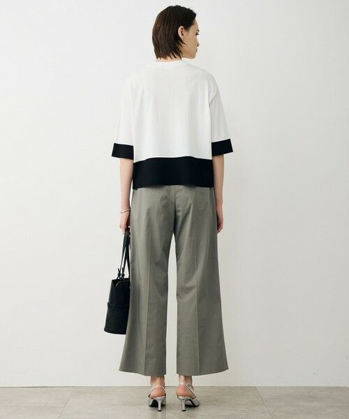 L size ONWARD(大きいサイズ) / エルサイズオンワード ニット・セーター | VIS/NYハイゲージ バイカラーニットT | 詳細2