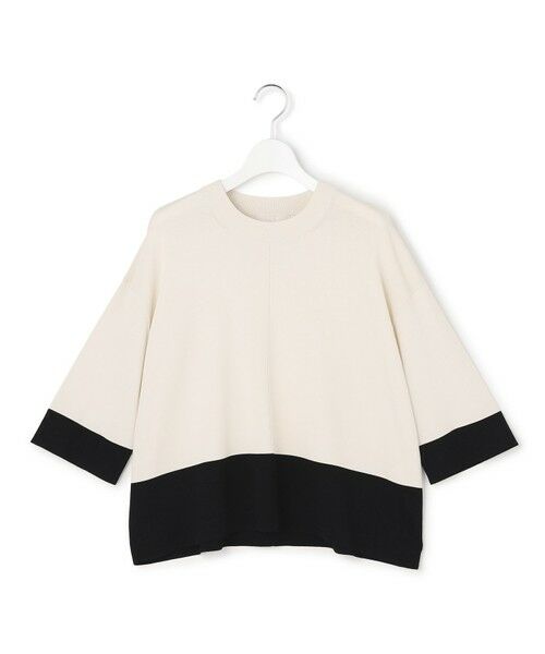 L size ONWARD(大きいサイズ) / エルサイズオンワード ニット・セーター | VIS/NYハイゲージ バイカラーニットT | 詳細6