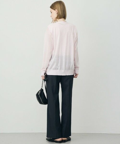 L size ONWARD(大きいサイズ) / エルサイズオンワード カーディガン・ボレロ | リネンブレンドシアー カーディガン | 詳細10