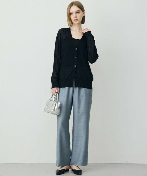 L size ONWARD(大きいサイズ) / エルサイズオンワード カーディガン・ボレロ | リネンブレンドシアー カーディガン | 詳細19