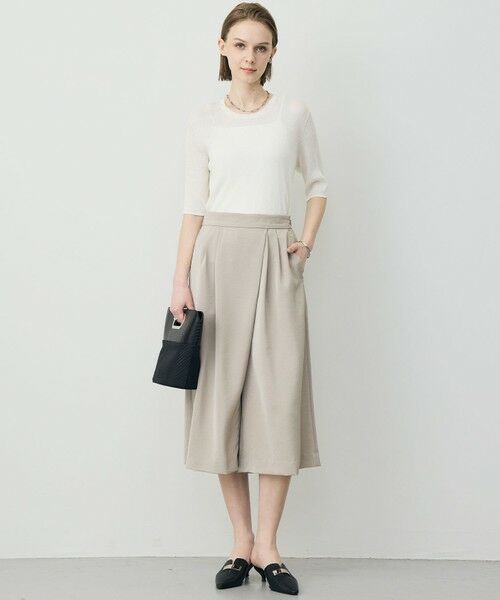 L size ONWARD(大きいサイズ) / エルサイズオンワード ニット・セーター | リネンブレンドシアー クルーネックリブニット | 詳細1