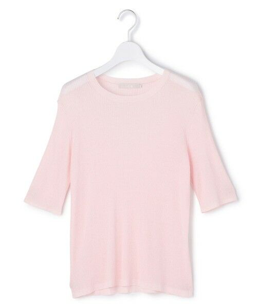 L size ONWARD(大きいサイズ) / エルサイズオンワード ニット・セーター | リネンブレンドシアー クルーネックリブニット | 詳細8