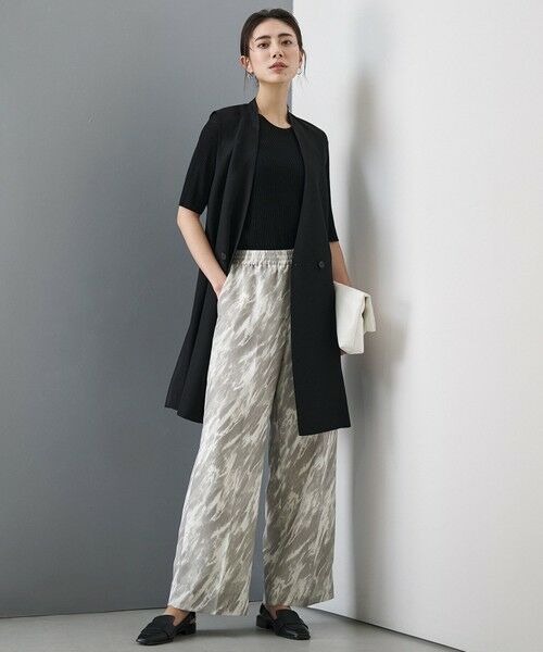 L size ONWARD(大きいサイズ) / エルサイズオンワード ニット・セーター | リネンブレンドシアー クルーネックリブニット | 詳細9