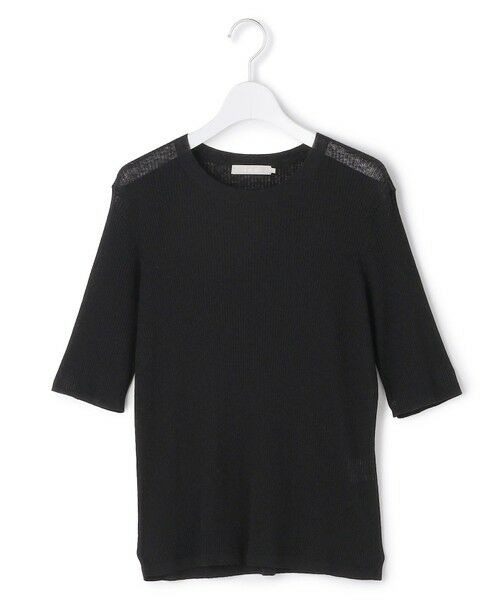 L size ONWARD(大きいサイズ) / エルサイズオンワード ニット・セーター | リネンブレンドシアー クルーネックリブニット | 詳細11