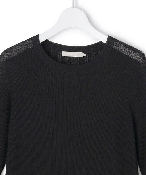 L size ONWARD(大きいサイズ) / エルサイズオンワード ニット・セーター | リネンブレンドシアー クルーネックリブニット | 詳細12