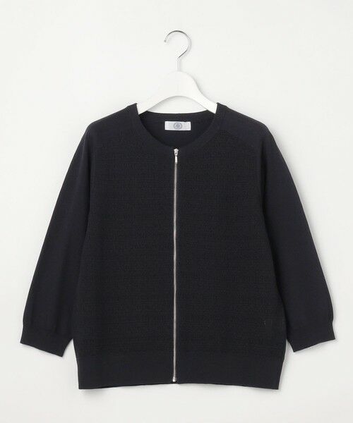 L size ONWARD(大きいサイズ) / エルサイズオンワード ブルゾン | Lace Jacquard ニット ブルゾン | 詳細3