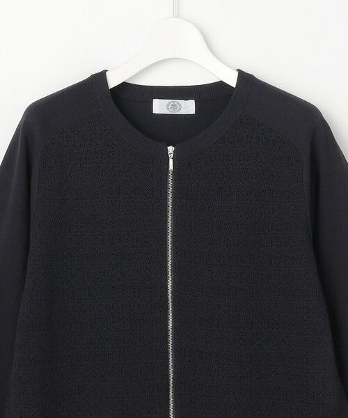 L size ONWARD(大きいサイズ) / エルサイズオンワード ブルゾン | Lace Jacquard ニット ブルゾン | 詳細5