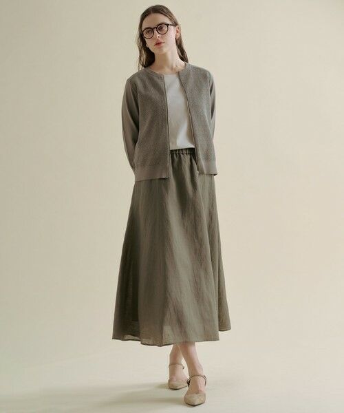 L size ONWARD(大きいサイズ) / エルサイズオンワード ブルゾン | 【季節の変わり目に】Lace Jacquard ニット ブルゾン | 詳細12