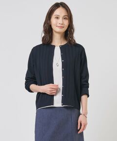 Rayon Elite Stretch クルーネック カーディガン