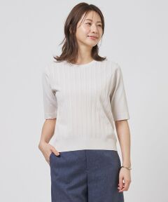 L size ONWARD(大きいサイズ) / エルサイズオンワード ニット・セーター | Rayon Elite Stretch クルーネック ニット