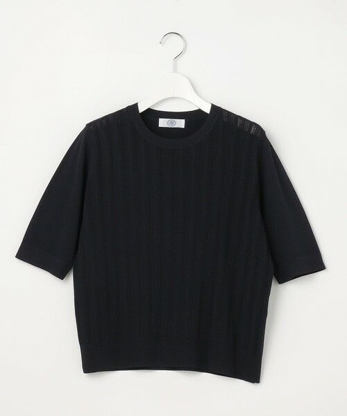 L size ONWARD(大きいサイズ) / エルサイズオンワード ニット・セーター | Rayon Elite Stretch クルーネック ニット | 詳細3