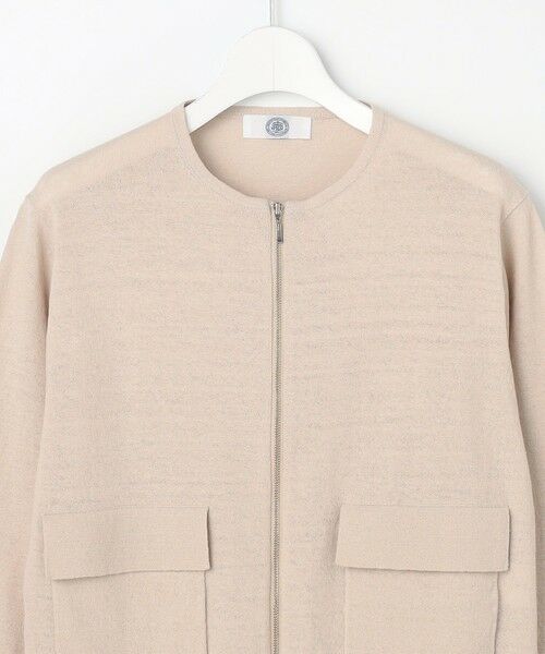 L size ONWARD(大きいサイズ) / エルサイズオンワード ブルゾン | LINEN COTTON BLEND ニット ブルゾン | 詳細7