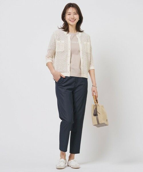 L size ONWARD(大きいサイズ) / エルサイズオンワード カーディガン・ボレロ | LINEN COTTON BLEND ニット カーディガン | 詳細1