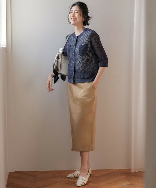 L size ONWARD(大きいサイズ) / エルサイズオンワード カーディガン・ボレロ | LINEN COTTON BLEND ニット カーディガン | 詳細7