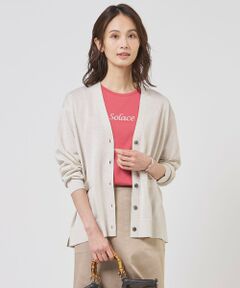 L size ONWARD(大きいサイズ) / エルサイズオンワード カーディガン・ボレロ | Vis/Pe スパーク ニット カーディガン