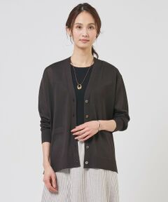 L size ONWARD(大きいサイズ) / エルサイズオンワード カーディガン・ボレロ | Vis/Pe スパーク ニット カーディガン