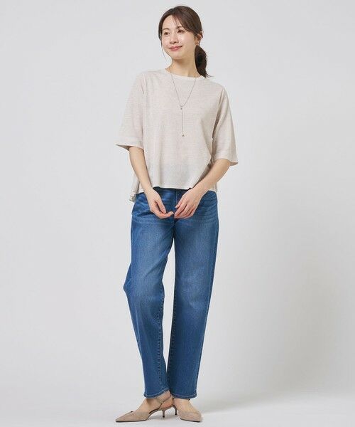 L size ONWARD(大きいサイズ) / エルサイズオンワード ニット・セーター | Vis/Pe スパーク バックプリーツ ニット | 詳細1