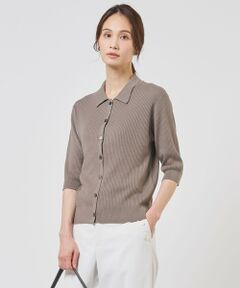 L size ONWARD(大きいサイズ) / エルサイズオンワード ニット・セーター | LINEN COTTON ポロ ニット
