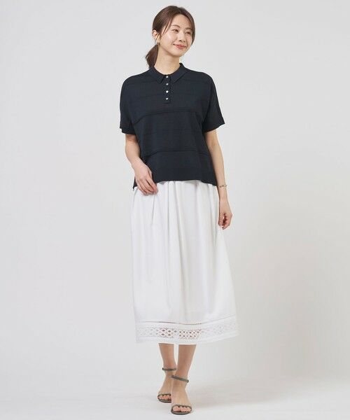 L size ONWARD(大きいサイズ) / エルサイズオンワード ニット・セーター | DRY COTTON ポロ ニット | 詳細11