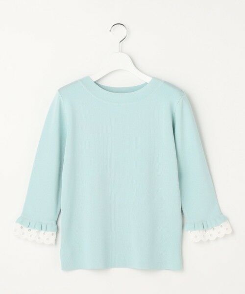 L size ONWARD(大きいサイズ) / エルサイズオンワード ニット・セーター | 【好印象ブライトニット】レースポイント プルオーバー | 詳細7